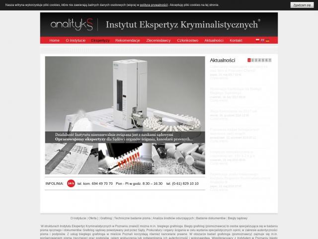 Instytut Ekspertyz Kryminalistycznych Analityks Sp. z o.o
